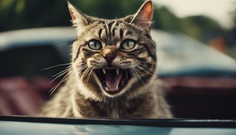 cat panting in car