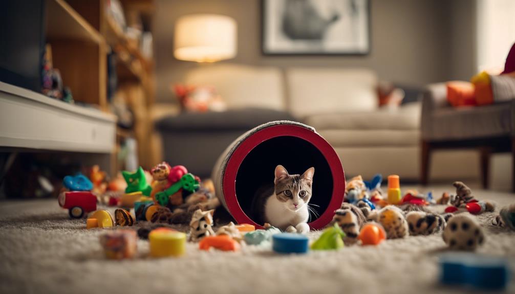 exploring tunnels with cats