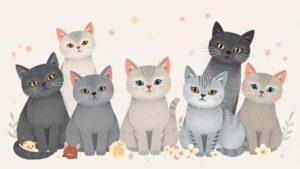 adorable gray feline friends